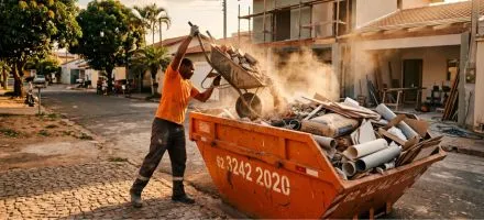 Caçamba para retirada de sobras de obra em Goiânia