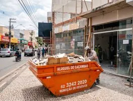Caçamba para reforma comercial em Goiânia